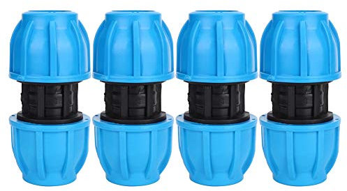 TOPINCN 4 Pcs PE en Plastique 25mm à 25mm Droite Tuyau d'eau Connecteur PPR PE PVC Tuyau Connexion Raccord