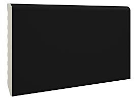 Zócalo - Rodapié de PVC 100% hidrófugo - Antihumedad - Tiras de 2,2 metros lineales - Pack de 10 Tiras - (7cm altura - 1cm grosor, Negro)