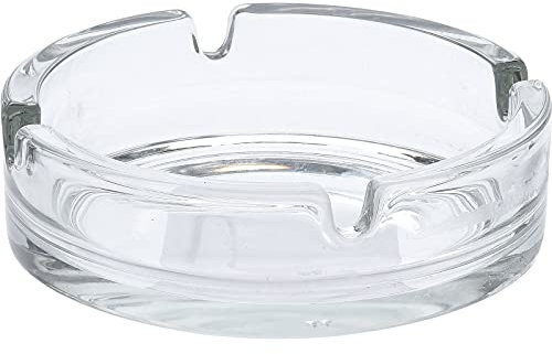 ABRUS® Askfat för cigaretter | Bärbar dekorativ askkopp i glas inomhus/utomhus | Rund cigarr cigarett bordsskiva askfat