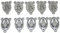 GTBITALY 68.391.30 Kreuz Madonna Original für Rosenkranz aus galvanisiertem Silber für 10 Stück, Größe 2 cm