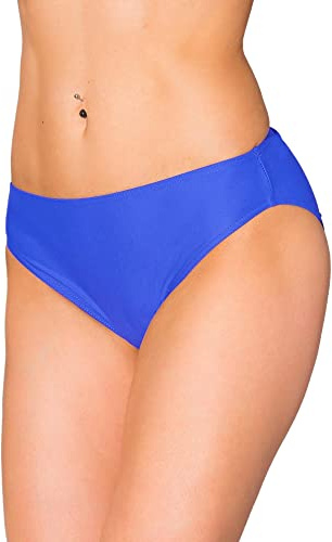 Aquarti Bikinihose Damen mit mittlerem Bund – Klassische Bikinihosen für Damen in Unifarben, Farbe: Kornblumenblau, Größe: 38