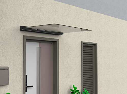 SCHARTEC Glas Vordach B1400 Hochwertige Haustür Überdachung Glasvordach Haustürvordach freitragend Aluminium