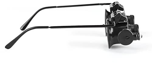 Lupa de Aumento 20x con Luz LED, Gafas Profesionales de Reparación de Relojes para Joyero, Relojero, Coleccionista de Monedas