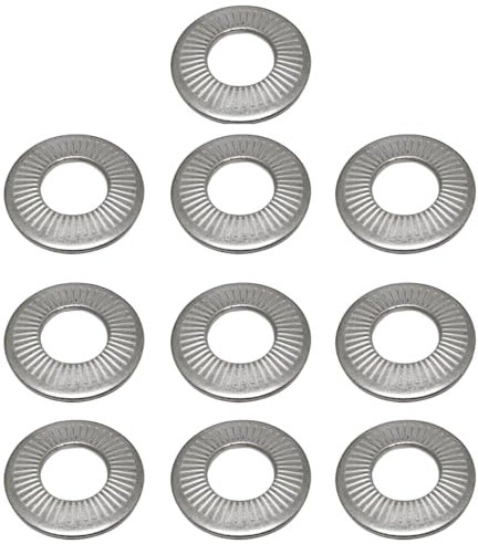 M5 Conical knurled Spring Washers, 10 Pcs Stainless Steel Belleville Spring Disc Washers, Non-Slip Gasket for DIY Electrical Repairs
