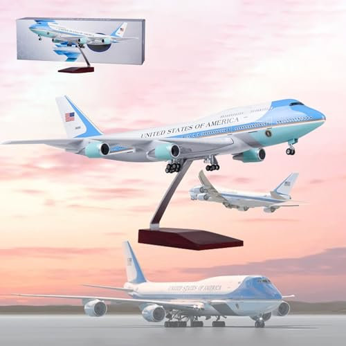 Generisch Modellflugzeug Air Force One B747 18,5 Zoll, Maßstab 1:150, Flugzeugmodell, Modellflugzeug, Sammlerstücke, Kunstharz-Druckguss-Flugzeugmodus for Sammeln(Air Force One B747)