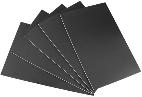 SDLDEER 5Pcs Self Adhesive Foam Sheets 300mm(Long) x200mm(Wide) x3mm(Thick) Neoprene Rubber Sheets Pads Insulation Thick Closed Cell Foam Non-Slip Anti Vibration Furniture Floor Protector(Black)