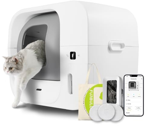 Furbulous True Odor-Free Automatic Cat Litter Box with Self-Pack and Refill System, APP Control, Self Cleaning and Packing Litter Box with Extra Large Space for 3.3-22 lbs Cats, Upgraded
