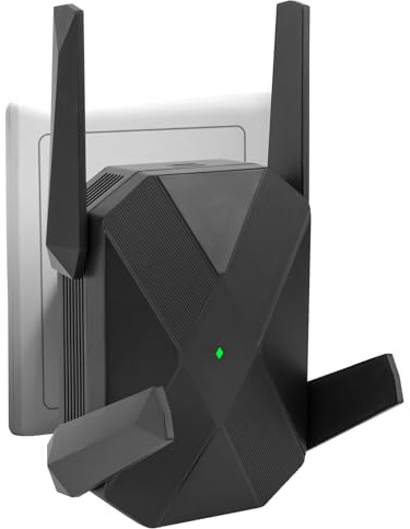 MEETOWN Ripetitore WiFi Potente per Casa, WiFi 6 Amplificatore Wi-Fi con Porta Gigabit, 3000Mbps Doppia Banda 5 GHz Fino a 2400M, 2,4 GHz Fino a 600M, MU-Mimo, Compatibile con Tutti i WiFi-Router
