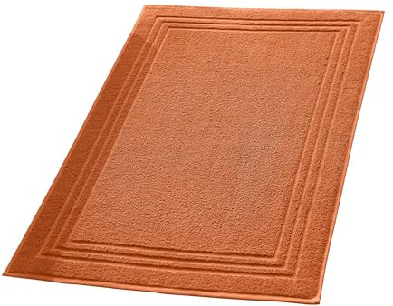 Erwin Müller Badteppich, Badematte, Duschvorleger Heidelberg 100% Baumwolle Terra Größe 50x80 cm - sehr weich, schnell trocknend, strapazierstark