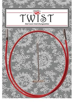 ChiaoGoo 14-Inch Twist Lace Interchangeable Cables, Small, Red