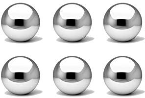 zosenda Lot de 6 Boules de Jardin en Acier Inoxydable Poli Effet Miroir - Boules de Bassin Flottantes sans Soudure - Décoration de Jardin - Diamètre 5 cm