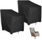 HSGAV Gartenstuhl Abdeckung Hochlehner Abdeckung Gartenstühle 210D Oxford Wasserdicht Schutzhülle für Gartenstühle Stapelstühle Abdeckplane Gartenstühle, 70x79x70Bcm, Schwarz,2 Pack