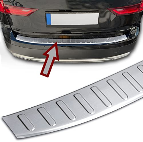 Recambo | Protector de Parachoques Trasero | Compatible con Volvo V90 + V90 Cross Country | a Partir de 2017 | Acero Inoxidable Mate | Protección Borde de Carga