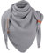 CMTOP Damen Strickschal groß Dreiecksschal Winter Schal Mit Knöpfen Flauschige Weiche Wolle Geschenke Herbst Geschenk(hellgrau,Einheitsgröße)