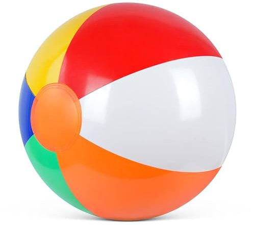 flintronic Aufblasbare Wasserbälle, Strandball in 40cm Durchmesser, Beachball in Regenbogenfarben, für Sommeraktivitäten im Freien, Wasserspiele, Schwimmbad-Strandparty