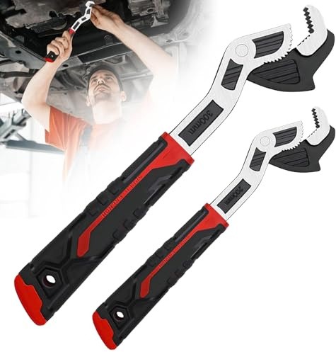 WANDGU Pinza universale per tubo CR-V: 2 pezzi Morsetto per tubo autobloccante Morsetti tubolari a regolazione rapida Set di pinze regolabili per guarnizione scorrevole, pompa dell'acqua e raccordo