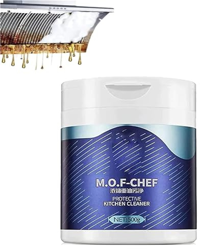 1 st, 500 g Mof Chef renare pulver - tung olja fläckpulver rengöring alla ändamål fläckborttagare tungt smutspulver från Range huva