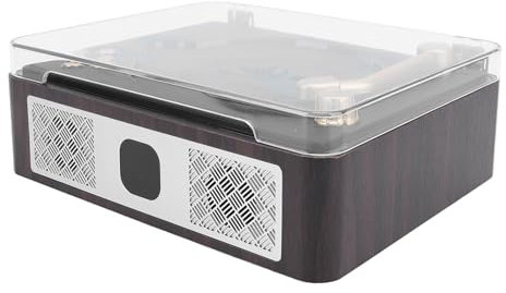 Caja de Soporte de Madera para Reproductor de CD Retro, Altavoces Incorporados para USB Spdif, Sistemas de Estante Estéreo