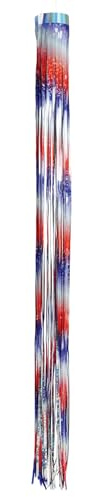 In the Breeze 9066 — Manica a vento patriottica in mylar da 129,5 cm — Decorazione colorata, rossa scintillante, bianca e blu per cortili, giardini