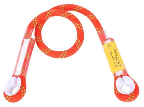 60/120/150 cm Corde d'escalade extérieure, Corde de sécurité d'escalade de Survie avec Anneau Portant Un Cordon de Longe d'alpinisme Polyvalent pour Les arboriste (Orange)