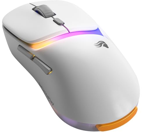 GLORIOUS Gaming Model D3 Wireless Gaming Mouse - InfinitePlay Swappable Battery System, 8k Polling, 130M Click Optical Switches, Ultralight 69g, 30K DPI Optical Sensor, RGB - White