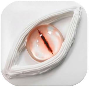 Contact Lens Cases (Empty)- Animals Spooky & Stylish Halloween Style Eye Contacts Lens Storage Holder Leakproof Daily Organized Box Halloween Colored Dragon Eye Lenscase (White)