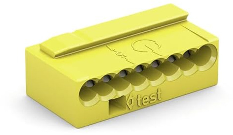 WAGO Verbindungsklemmen 243-508 | 8-polig, bis 0,8 mm, 50 Stück, MICRO Verbindungsdosenklemme für eindrähtige Leiter, bestätigte Anwendungssicherheit, kleinstmögliche Bauform