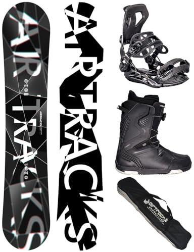 Airtracks Snowboard Set - Wide Board Refractions Game 165 - Softbindung Master - Softboots Strong ATOP 46 - SB Bag