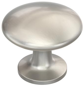 LONTAN 10 Pack Brushed Nickel Door Knobs Drawer Knobs for Kitchen Door Cabinet Pulls Zinc Alloy Kitchen Cupboard Furniture