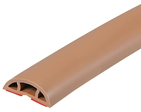 sourcing map Bodenkabelabdeckung Kabelschutz 0,4 B x 0,24 H 3,3ft Braunes Kabelmanagement für Haus Büro