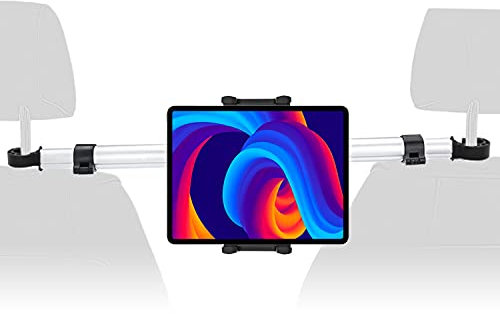 Cuxwill Supporto Tablet Auto Centrale Poggiatesta per 4-13 Dispositivo, Universale Porta Auto Sedile Posteriore Smartphone per iPad Pro Air Mini, Samsung Galaxy Tab, Kindle Fire, Switch, iPhone
