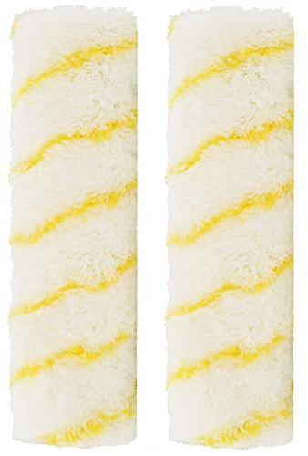 Juego de 2 rodillos de pintura acrílica (25 cm, hilo amarillo)