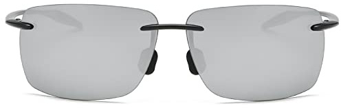 MIRYEA Gafas de sol deportivas polarizadas para hombres y mujeres, conducción, ciclismo, correr, pescar, golf, 100% protección UV, sin montura, unisex, gafas retro, antirreflejos, lentes de espejo