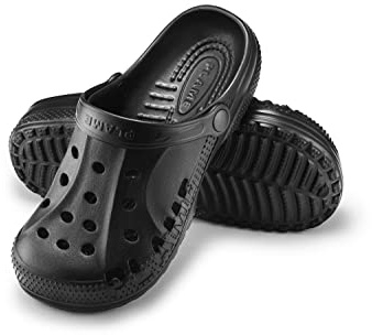 ESTRO Zuecos Sanitarios Mujer Goma - Unisexo Zapatillas Casa Verano Hombre Zuecos Mujer Goma Ligero A78 (45, Negro)