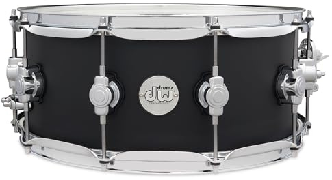 DW Design Series Snare Drum - 6-inch x 14-inch, Black Satin