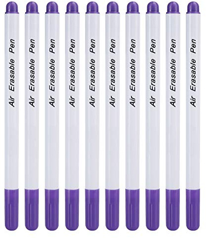 Air Water Erasable Pen Fabric Marker Temporary Marking Auto Vanishing Pen Air Erasable Pen, 10pcs Disappearing Ink Marking Pen for Cloth Marking ToolsMarking & Tracing Tools(Single