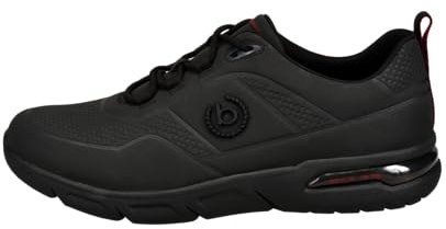 bugatti Herren Low-Top Sneaker, Männer Halbschuhe,Strassenschuhe,Sportschuhe,Freizeitschuhe,schnürschuhe,schnürer,schwarz (1000),45 EU / 10 UK