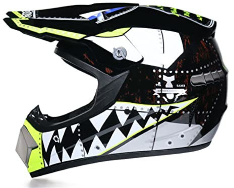 MOTESEN Damen Motocross Helm Motorradhelm Casco Moto Off-Road Helm Motocross Motorrad Dirt Bike Helm Männer Frauen mit Motorrad Sonnenbrille