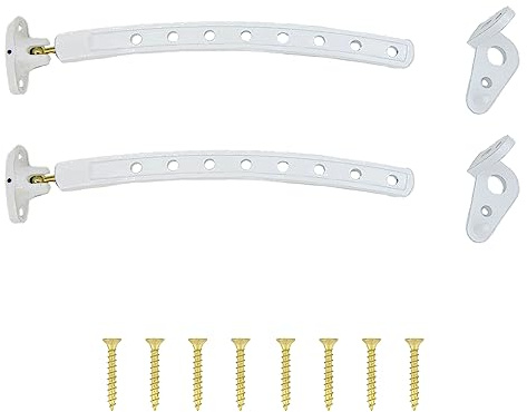 FERROELETTRA Regolatore e limitatore apertura finestra, persiane, porte e finestre - Ferma Persiane e Ferma finestra aperta interno regolabile - in Zama Verniciata (2, Bianco)