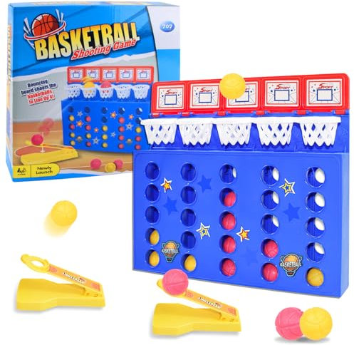 Bounce Ball Game, RosyFate Wurfspiel Bounce Off Party Game, 4 Gewinnt Action Bälle, Jumping Ball Tabletop Spiel, Mini Basketball Tischspiel, Desktop Bounce Ballspiel