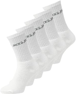 Calcetines de tenis Jack-regenen, 5 unidades, Blanco/Pack: blanco - blanco - blanco - blanco, Talla única