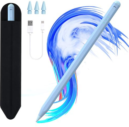 Stylus Pen for iPad11&10thGen,14Mins Faster Charge, with Pencil Holder,Palm Rejection, Tilt Sensitivity, for i-Pad Air11-13-inch(M3/M2),Pro 11&13-inch (M4),6-11th,11/12.9 inch