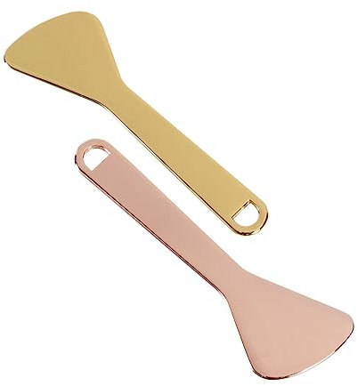 FOMIYES 2 Pezzi Cucchiaio Per Crema Per Gli Occhi Per Applicatore Di Crema Per Il Viso Bastoncino Per Massaggio Degli Occhi Cucchiaio Per Il Trucco Viso Spo