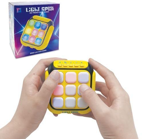 Yeefunjoy Jeu de Poussée Rapide Jouet Fidget, Pop Électroniques It Lumineux Console Portable 6 Modes de Jeu éducative Jouets Sensoriels pour Enfants de 6 7 8 9 Ans Garçons Filles Adultes Cadeau