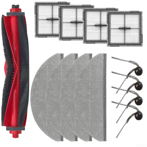 Juego de trapos de repuesto para cepillo lateral Roborock Q10 Q8 Max Pro Q10 PF+, para limpieza profunda y eliminación de polvo