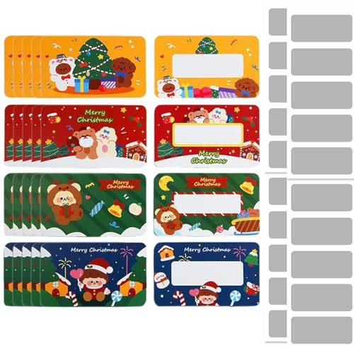 YSUY 20PCS Christmas Scratch Cards - 4 Festive Designs for Holiday Surprises, Gift Reveals & Countdowns, Texture with Gold Foil (5 of Each Style)