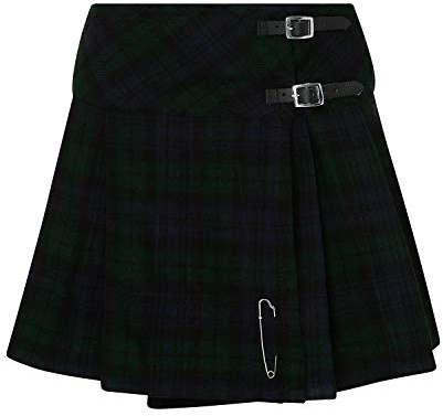 Tartanista Womens Scottish Tartan 16.5 Length Mini Kilt Skirt and Pin - 6-28