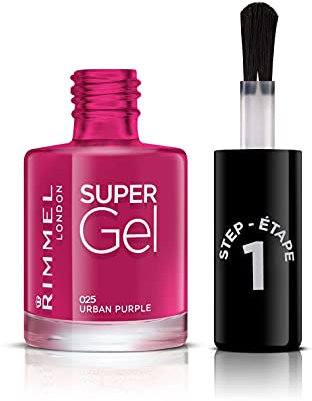 Rimmel London Super Gel Nail Polish, 25 Urban Purple, 12 ml