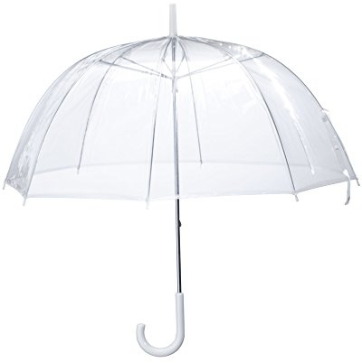 Sara Rain (6 Pack) 46 Adult Clear Bubble Umbrella Auto Open Fashion Dome Shaped European Hook Handle