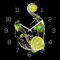 levandeo Wanduhr Glas 30x30cm Glasuhr Uhr Glasbild Frucht Küchenuhr Schwarz Deko Küchendeko Limette Lime Fruit Schwarz